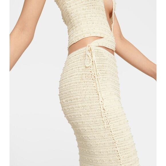 Aya Muse Veluti Embellished Crochet Maxi Dress crystal beaded 2 piece size XS - Picture 5 of 13